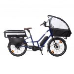 Vélo cargo longtail électrique familial – ÉVO Fantilo Bleu